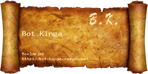 Bot Kinga névjegykártya