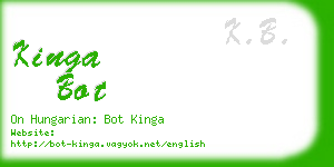 kinga bot business card
